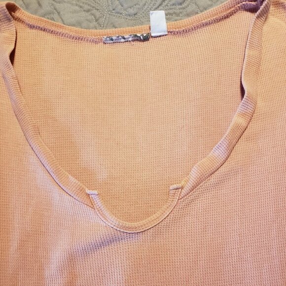 Altard State - Mixed Material Thermal top with contrast trimmed cuffs - Picture 3 of 7